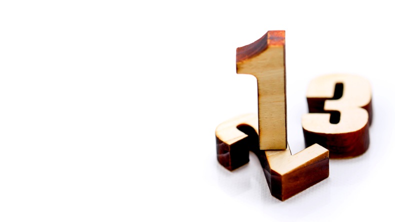 wooden number of 1 2 3 with white background,business Challenge concept.