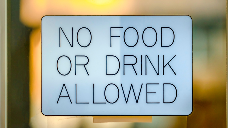 No Food Drink Sign
