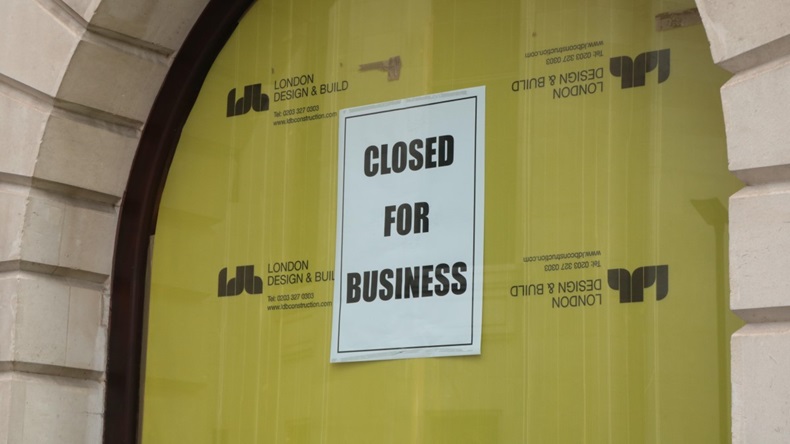 Closed For Biz Sign