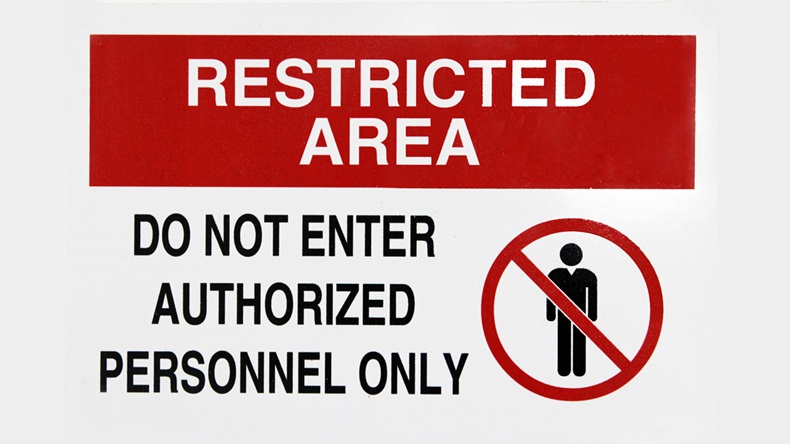Restricted Access sign