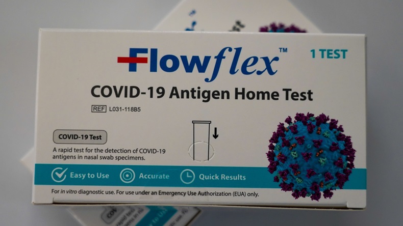 Packaging for Flowflex COVID-19 antigen home test
